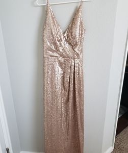 Rose gold sequins dress